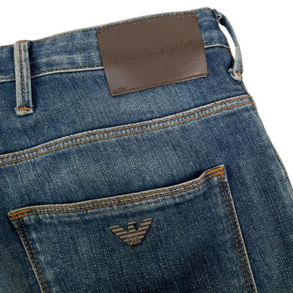 Armani Jeans Navy Blue Tapered Fit Denim Jeans