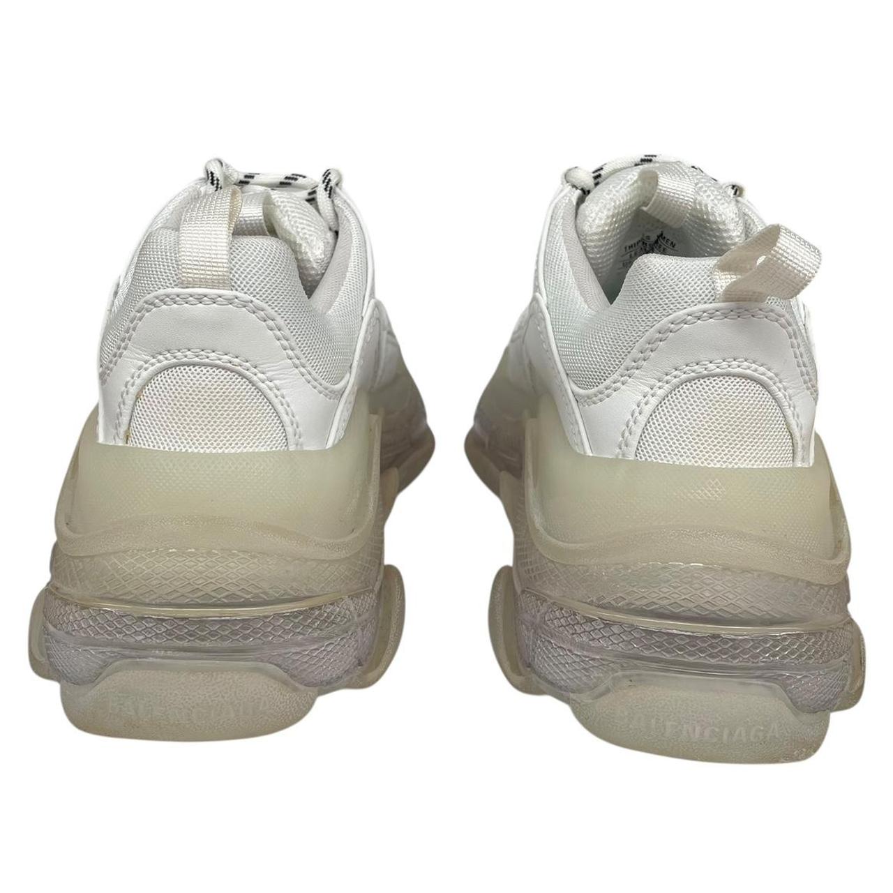 Balenciaga Triple S White Clear Sole Mesh Trainers