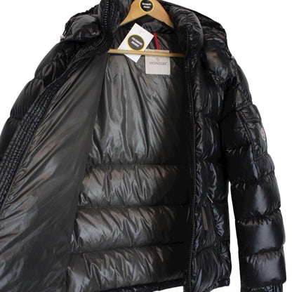 Moncler Maya Black Full Zip Hooded Down Puffer Jacket