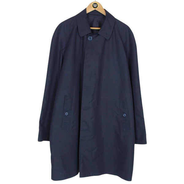 Burberry London Navy Blue Single Breasted Trench Coat