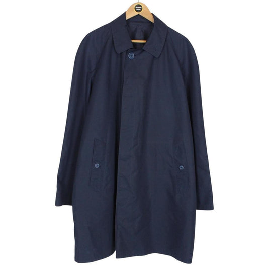 Burberry London Navy Blue Single Breasted Trench Coat