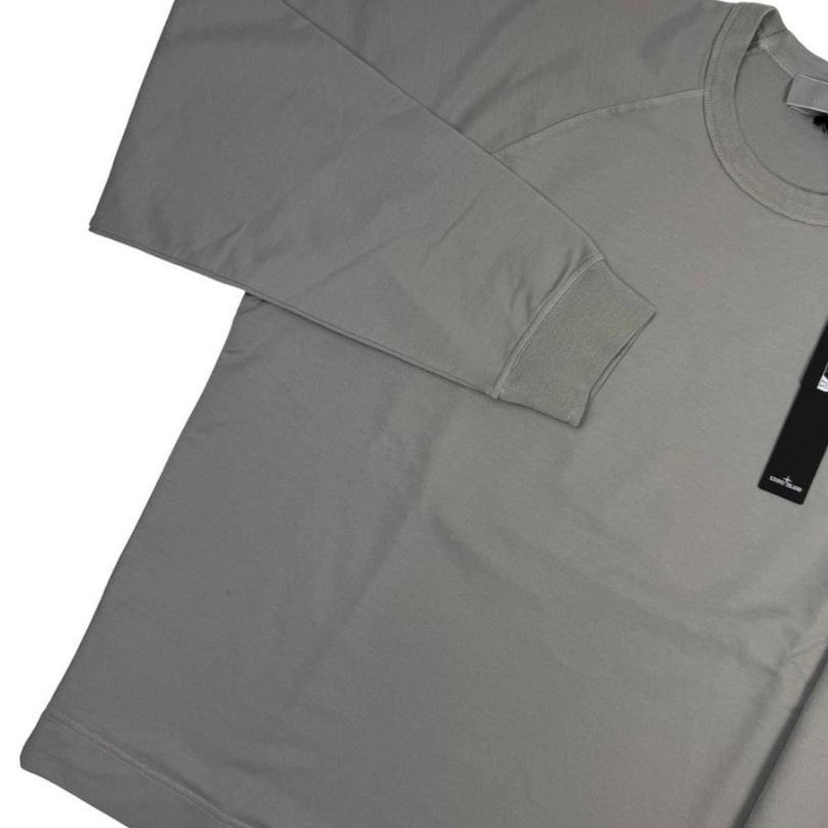 Stone Island grey sweatshirt with ghost logo, made from stretch cotton, brand new with tags.
