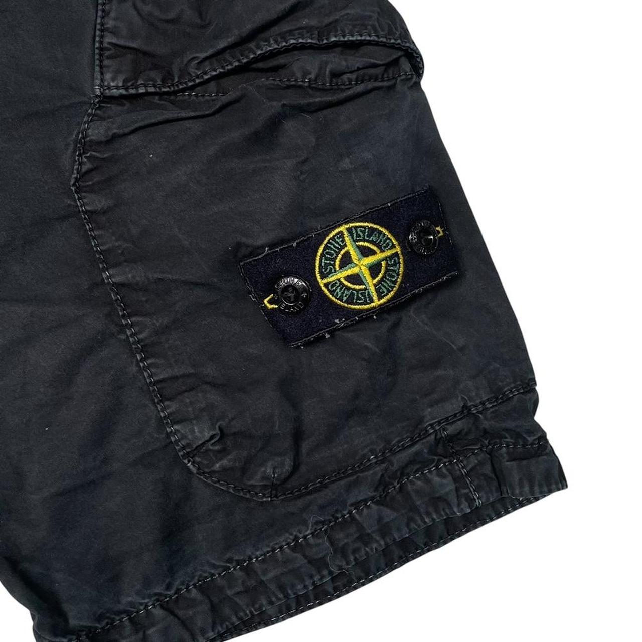Stone Island SS 2020 Black Cotton Cargo Shorts