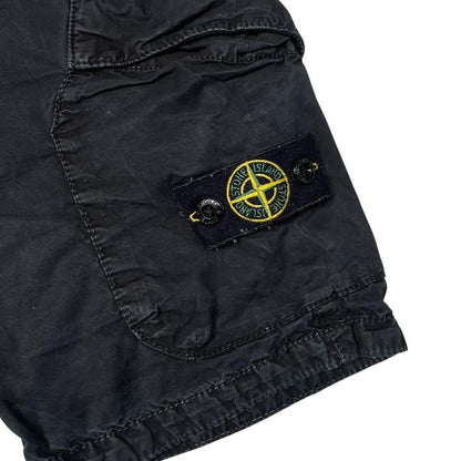 Stone Island SS 2020 Black Cotton Cargo Shorts