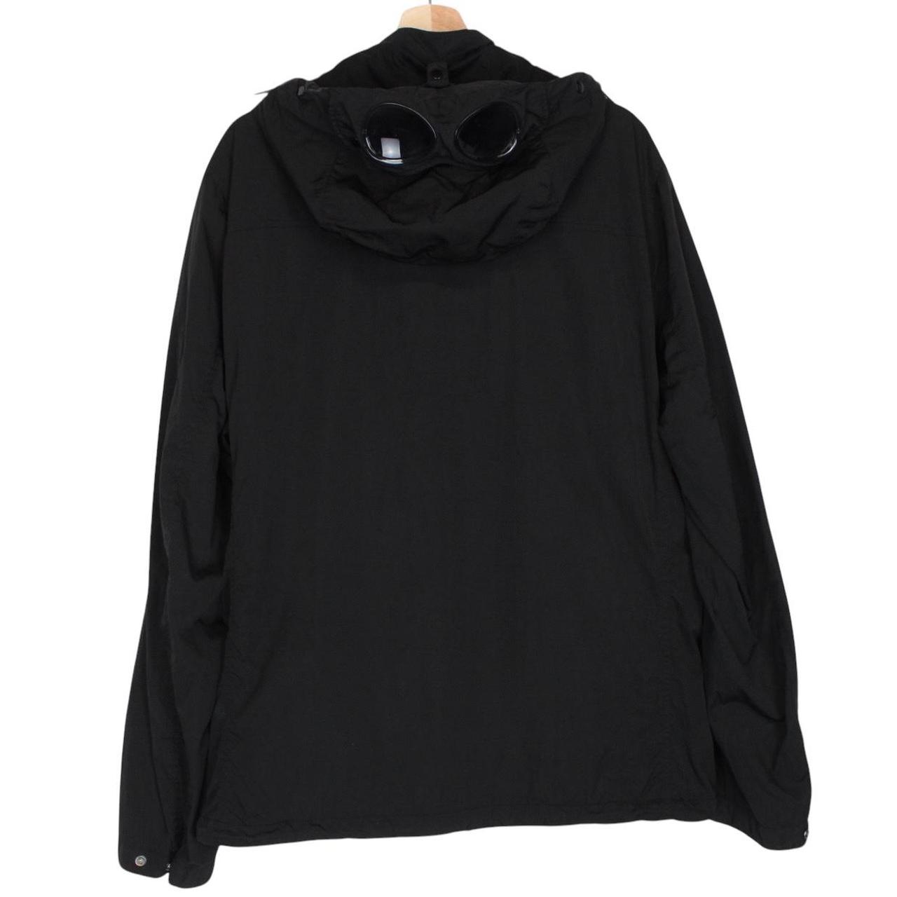 CP Company Black Full Zip Chrome-R Nylon Garment Dyed Goggle Jacket