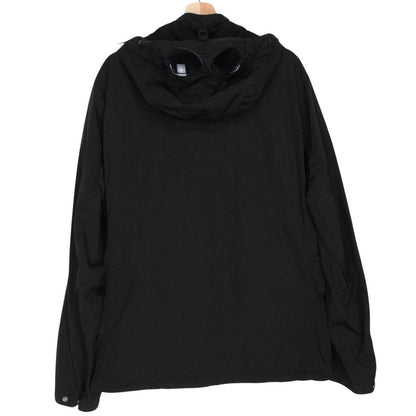 CP Company Black Full Zip Chrome-R Nylon Garment Dyed Goggle Jacket