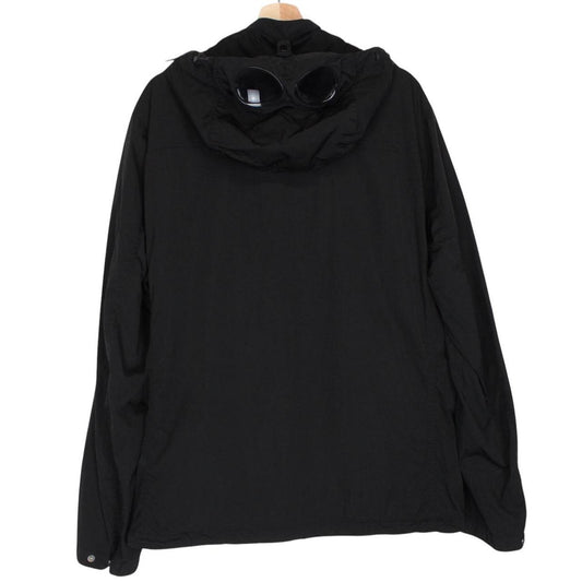 CP Company Black Full Zip Chrome-R Nylon Garment Dyed Goggle Jacket