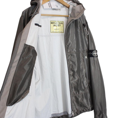 Vintage Stone Island Special Process SS 2007 Grey Mesh Reflective Jacket