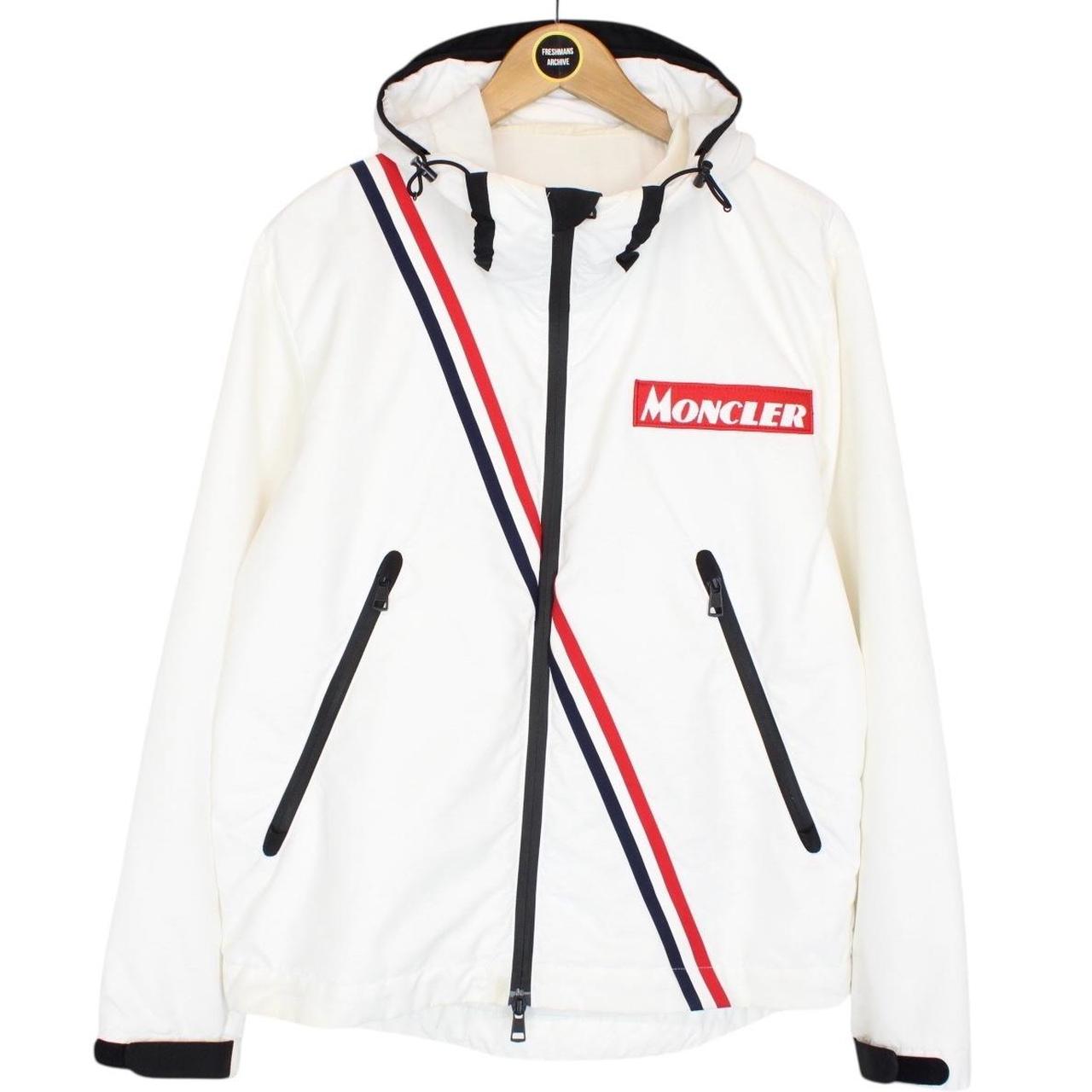 Moncler Trakehner White Full Zip Hooded Jacket