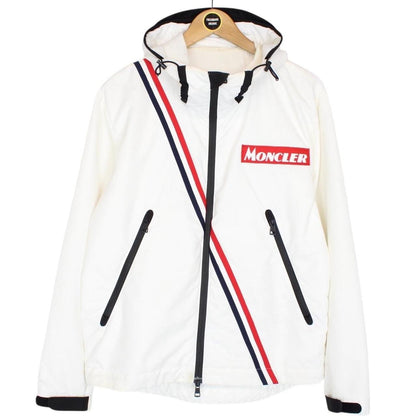 Moncler Trakehner White Full Zip Hooded Jacket
