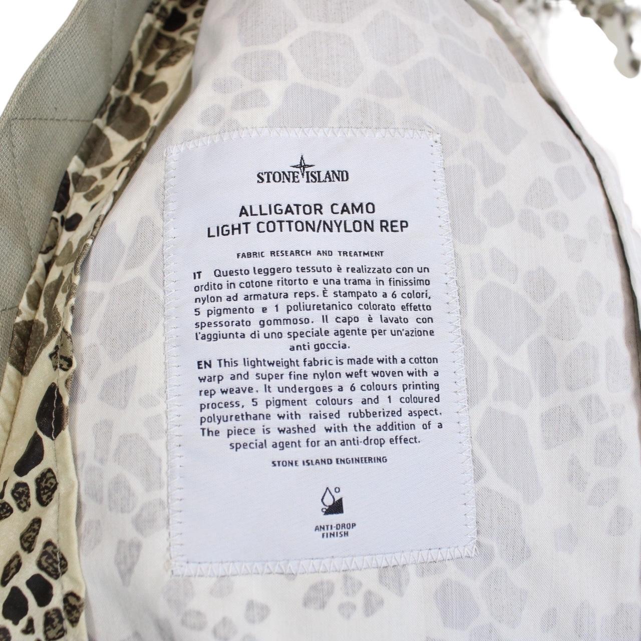 Stone Island SS 2018 Alligator Camo Full Zip Cotton/Nylon Jacket