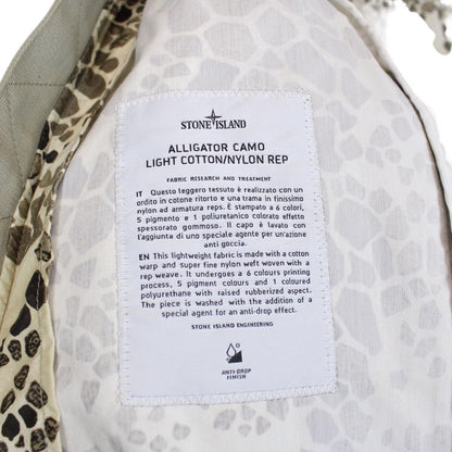 Stone Island SS 2018 Alligator Camo Full Zip Cotton/Nylon Jacket