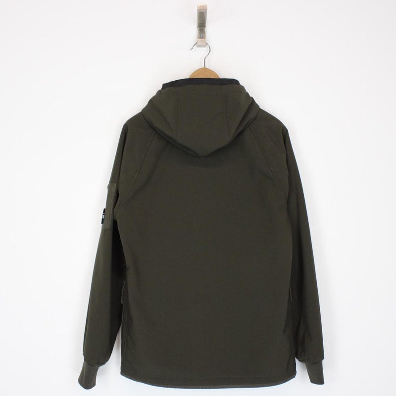 CP Company Khaki Green Teddy Fleece Lined Lens Viewer Hooded Jacket