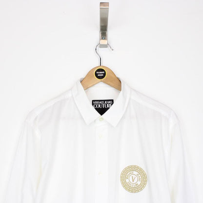 Versace Jeans Couture White Long Sleeve Cotton Shirt