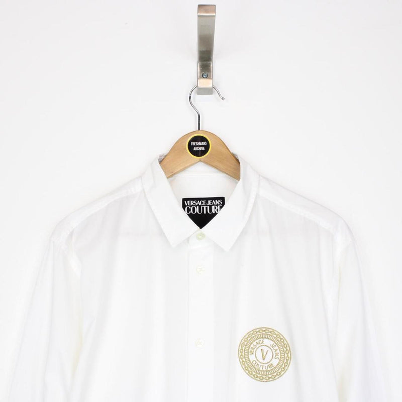 Versace Jeans Couture White Long Sleeve Cotton Shirt