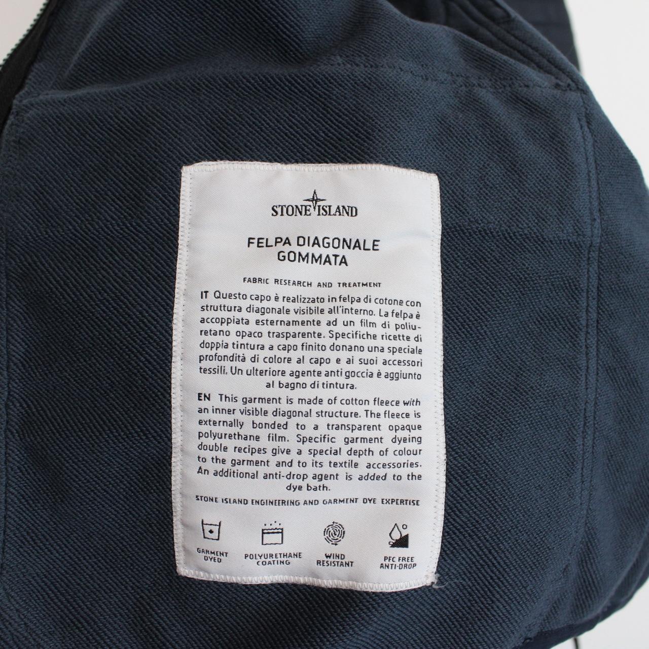 Stone Island SS 2022 Felpa Diagonale Gommata Navy Blue Vest Jacket