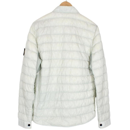 Stone Island AW 2017 Pale Green Garment Dyed Micro Yarn Down Overshirt Jacket