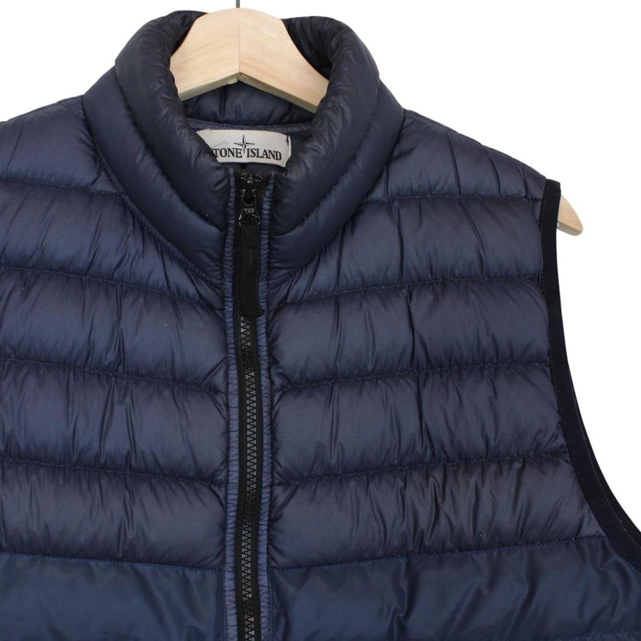 Stone Island AW 2016 Navy Blue Garment Dyed Micro Yarn Down Gilet / Bodywarmer