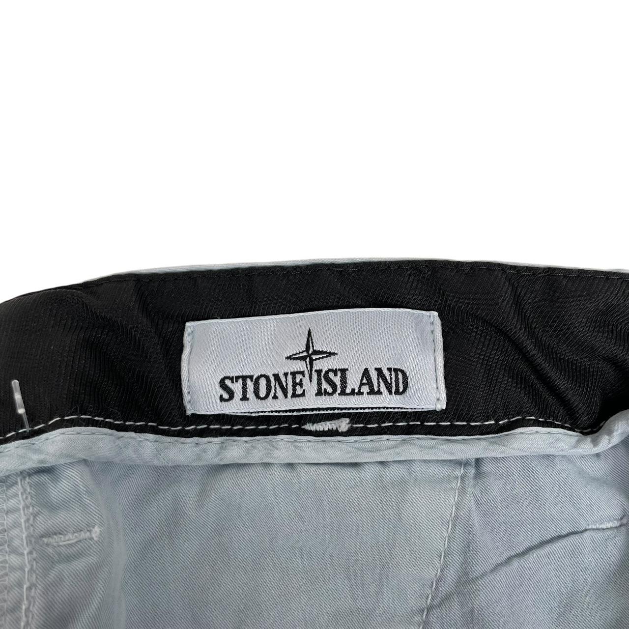 Stone Island SS 2024 Light Blue LO Fit Cotton Trousers