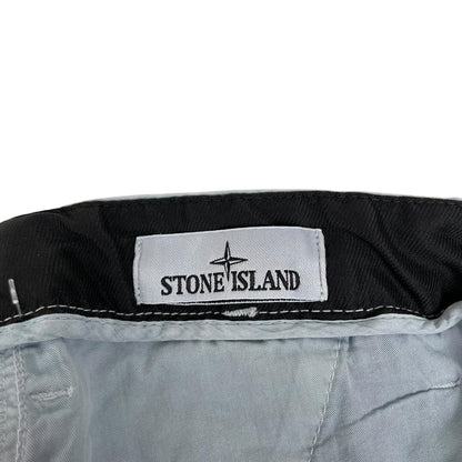 Stone Island SS 2024 Light Blue LO Fit Cotton Trousers