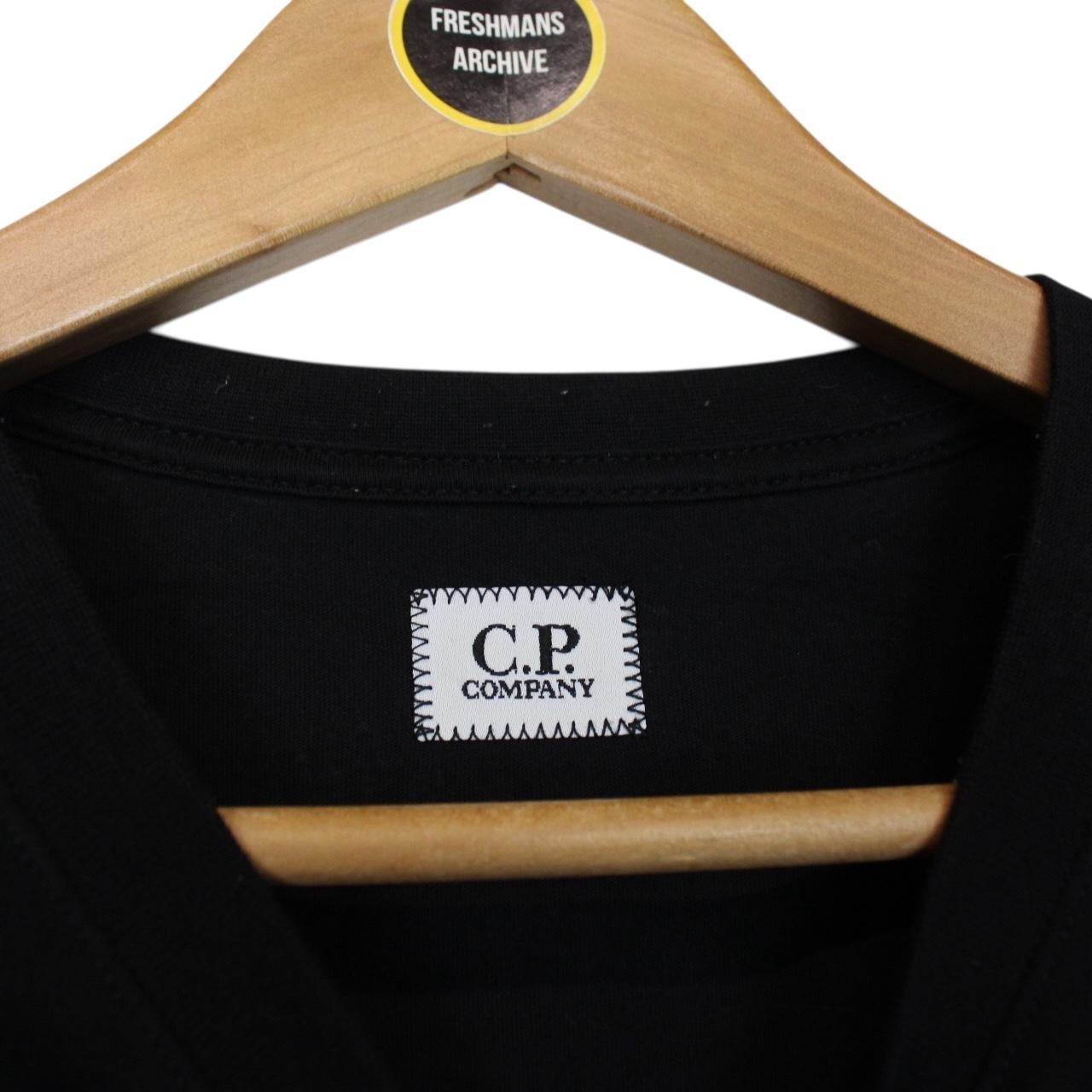 CP Company Black Goggle Print Short Sleeve Cotton T-Shirt