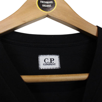 CP Company Black Goggle Print Short Sleeve Cotton T-Shirt
