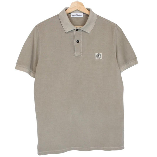 Stone Island SS 2016 Beige Short Sleeve Compass Cotton Polo Shirt