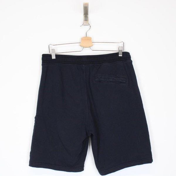 Stone Island Navy Blue Cotton Jogger Shorts