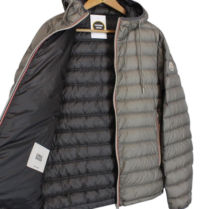 Moncler Athenes Grey Longue Saison Hooded Down Jacket