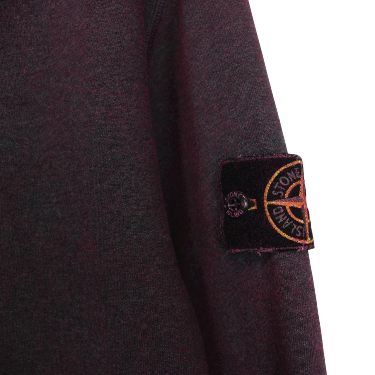 Stone Island AW 2020 Dark Cyclamen Dust Treatment Crew Neck Sweatshirt Jumper