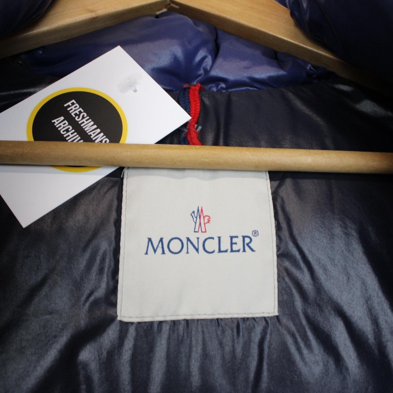 Moncler Maya Navy Blue Full Zip Hooded Down Puffer Jacket