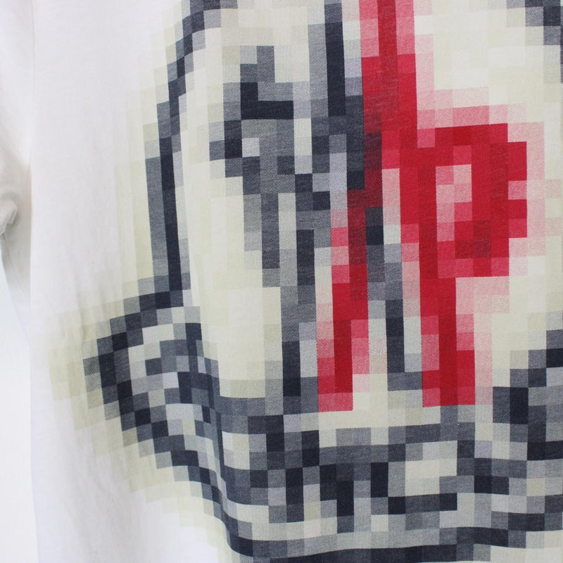 Moncler White Pixel Classic Logo Short Sleeve T-Shirt