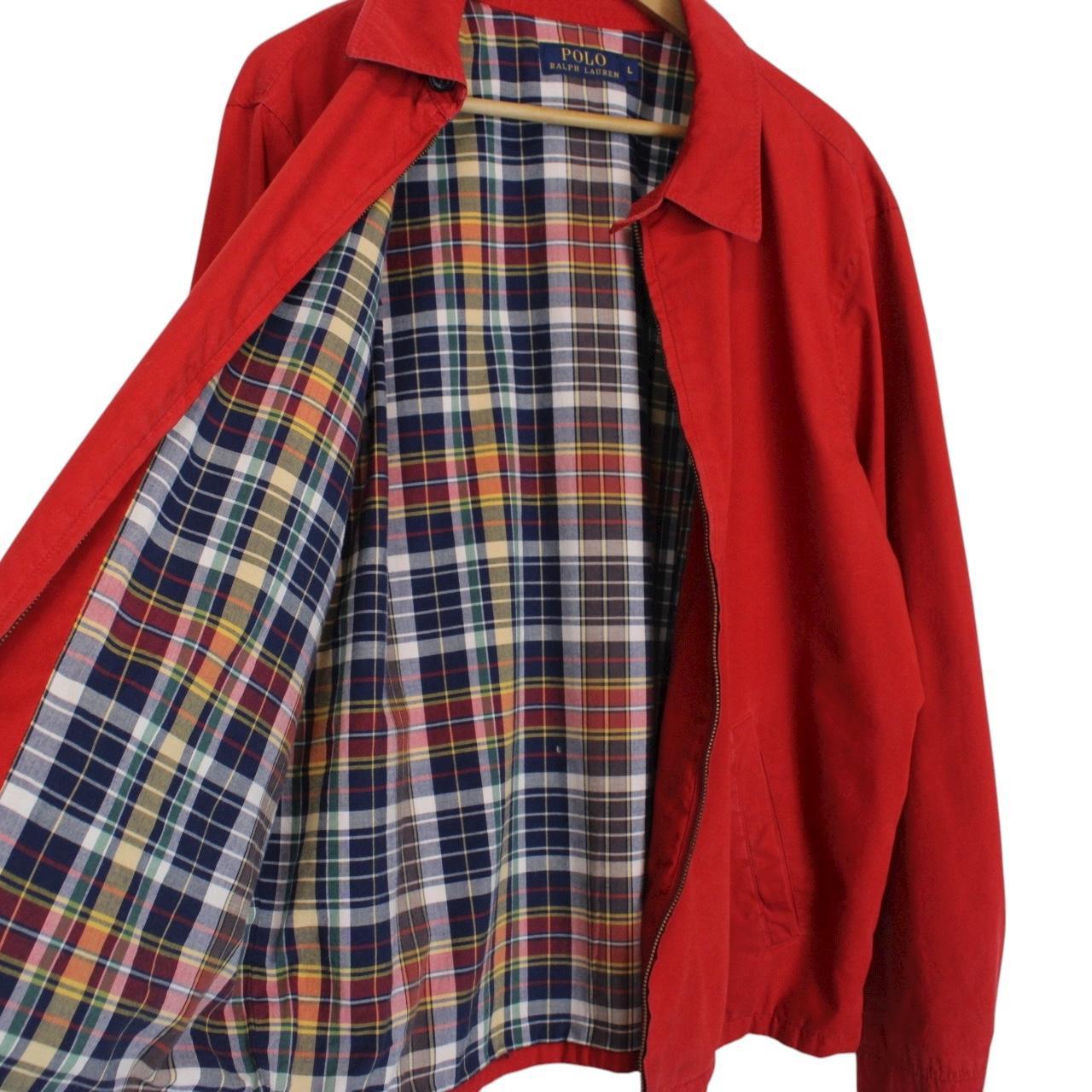 Polo Ralph Lauren Red Cotton Full Zip Harrington Jacket
