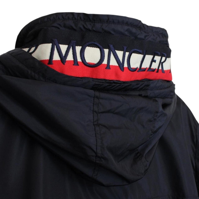 Moncler Gradignan Navy Blue Full Zip Nylon Double Hooded Jacket
