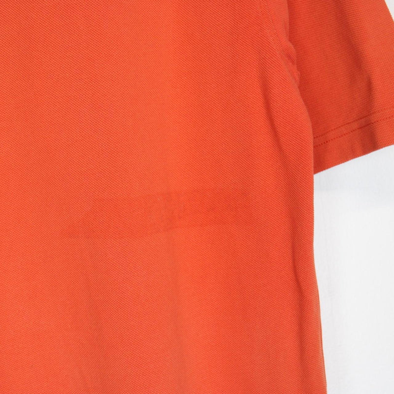 Burberry London Orange Nova Check Detail Short Sleeve Cotton Polo Shirt