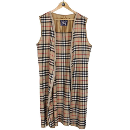 Vintage 90s Burberry Beige Nova Check Trench Coat Removable Lining