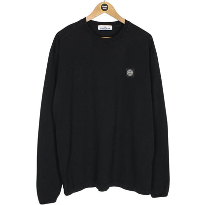 Stone Island SS 2022 Black Long Sleeve Compass T-Shirt