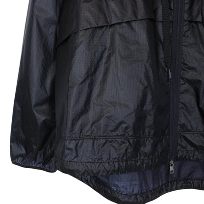 Moncler Ebizo Navy Blue Full Zip Reflective Logo Nylon Windbreaker Jacket