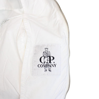 Vintage CP Company SS 2006 White Full Zip Multi Pocket Cotton Lino Flax Goggle