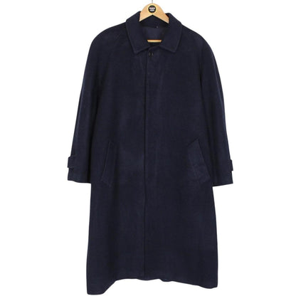 Vintage 90s Burberry Navy Blue Wool Blend Coat