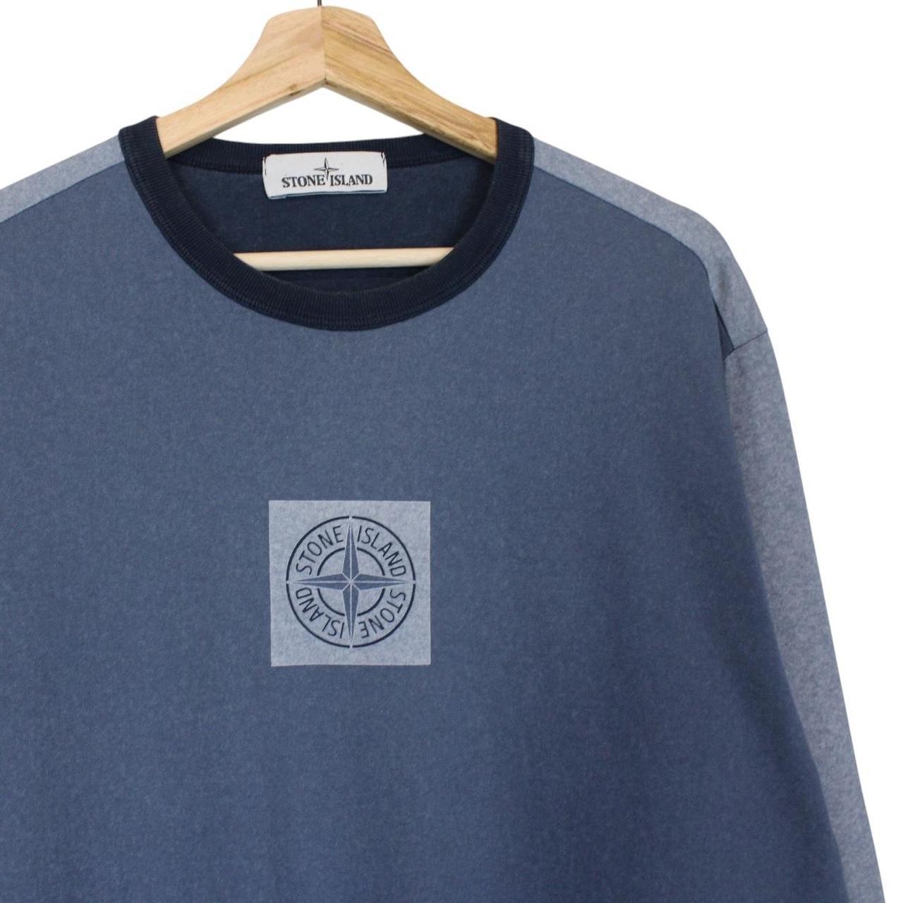Stone Island SS 2019 Blue Long Sleeve Compass T-Shirt