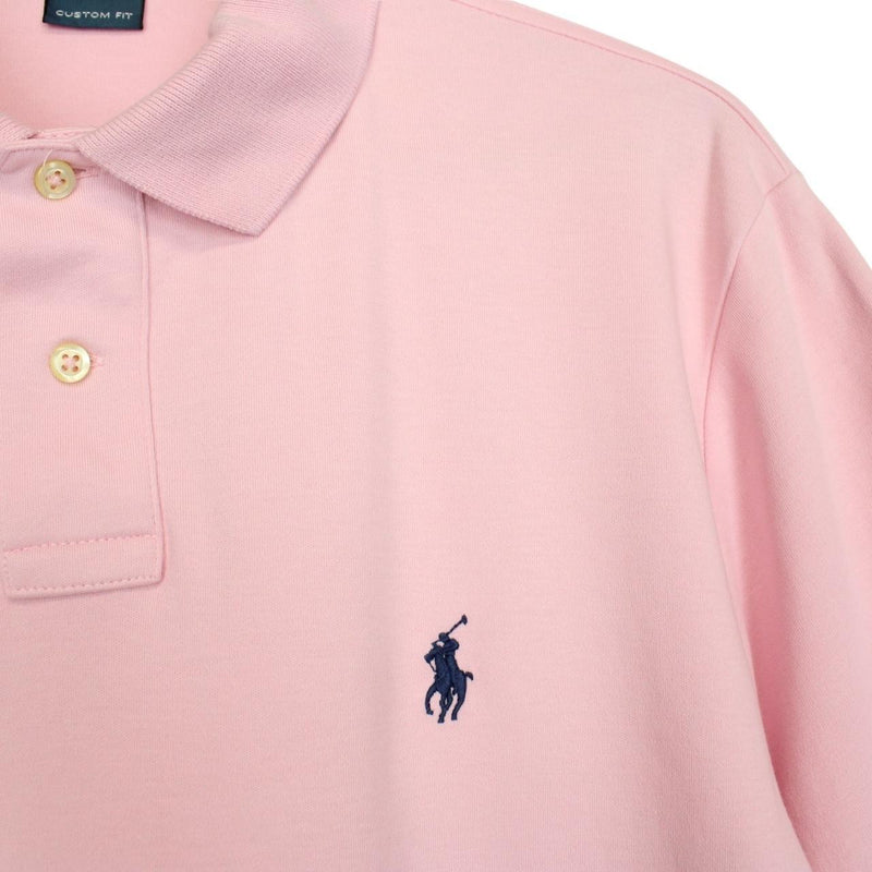Vintage Polo Ralph Lauren Pink Short Sleeve Cotton Polo Shirt