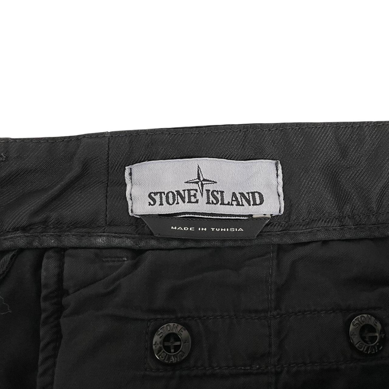 Stone Island SS 2022 Black Slim Fit Cargo Trousers