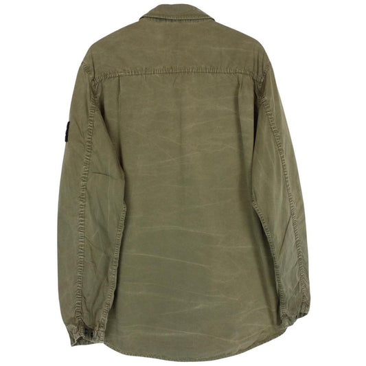 Stone Island SS 2021 Khaki Green Cotton Overshirt Jacket