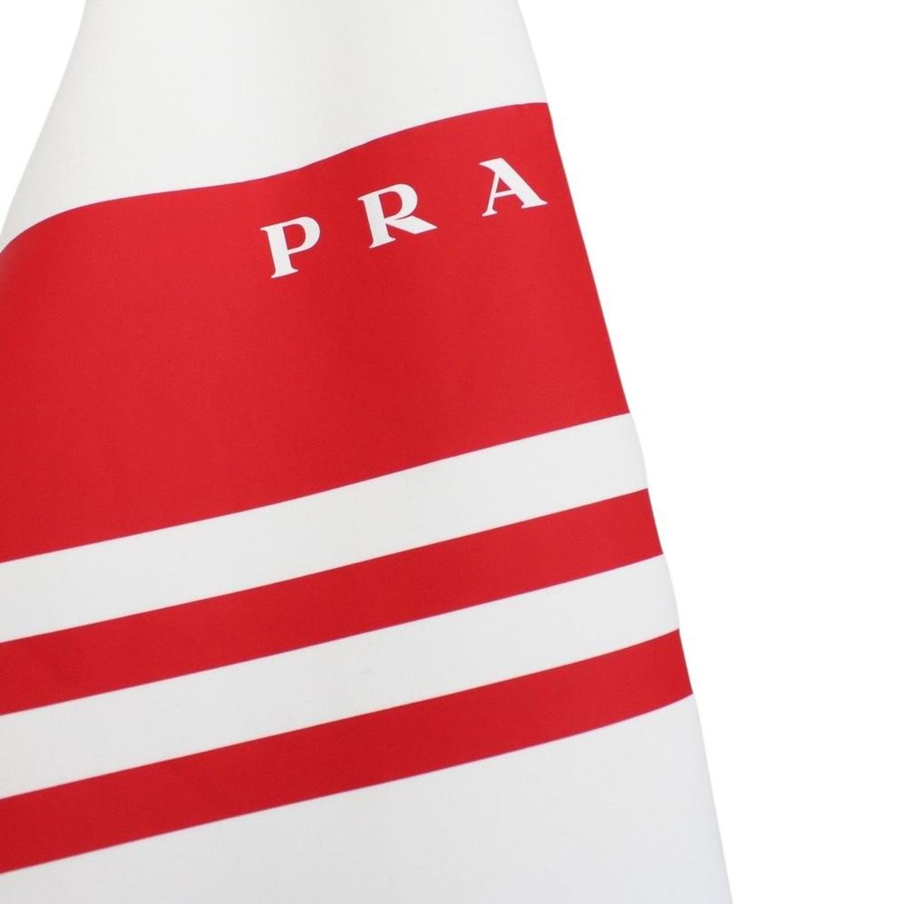 Prada White and Red ‘On Ice’ Polyester Sweatshirt Jumper
