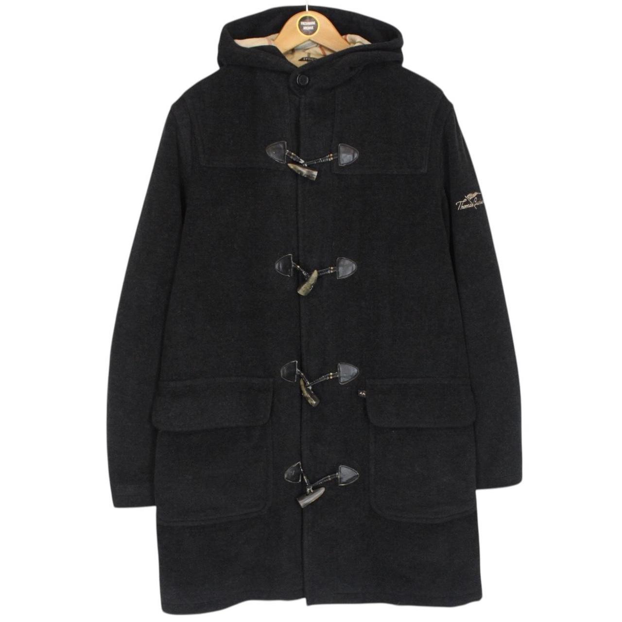 Vintage Thomas Burberry Dark Grey Wool Duffle Coat