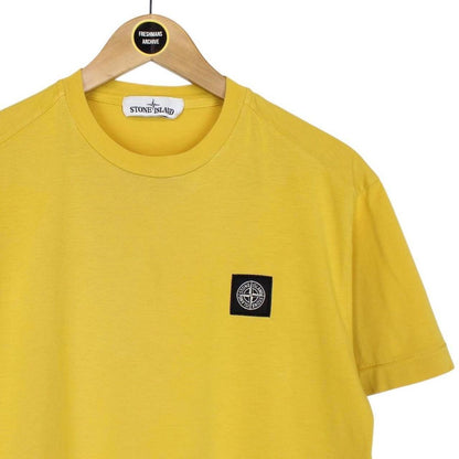 Stone Island AW 2018 Yellow Short Sleeve Compass T-Shirt