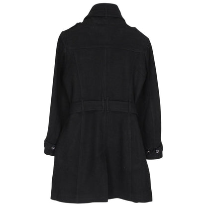 Burberry Brit Black Cashmere Wool Blend Belted Coat