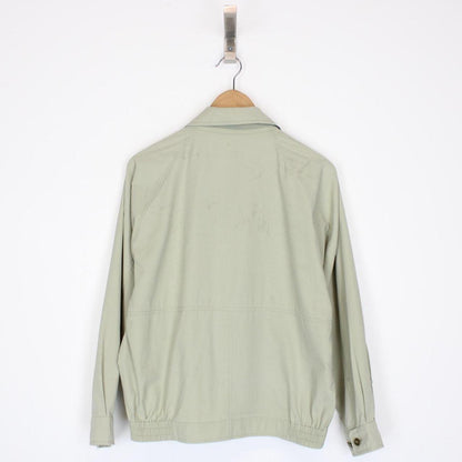 Vintage 90s Burberry Beige and Navy Blue Nova Check Harrington Jacket