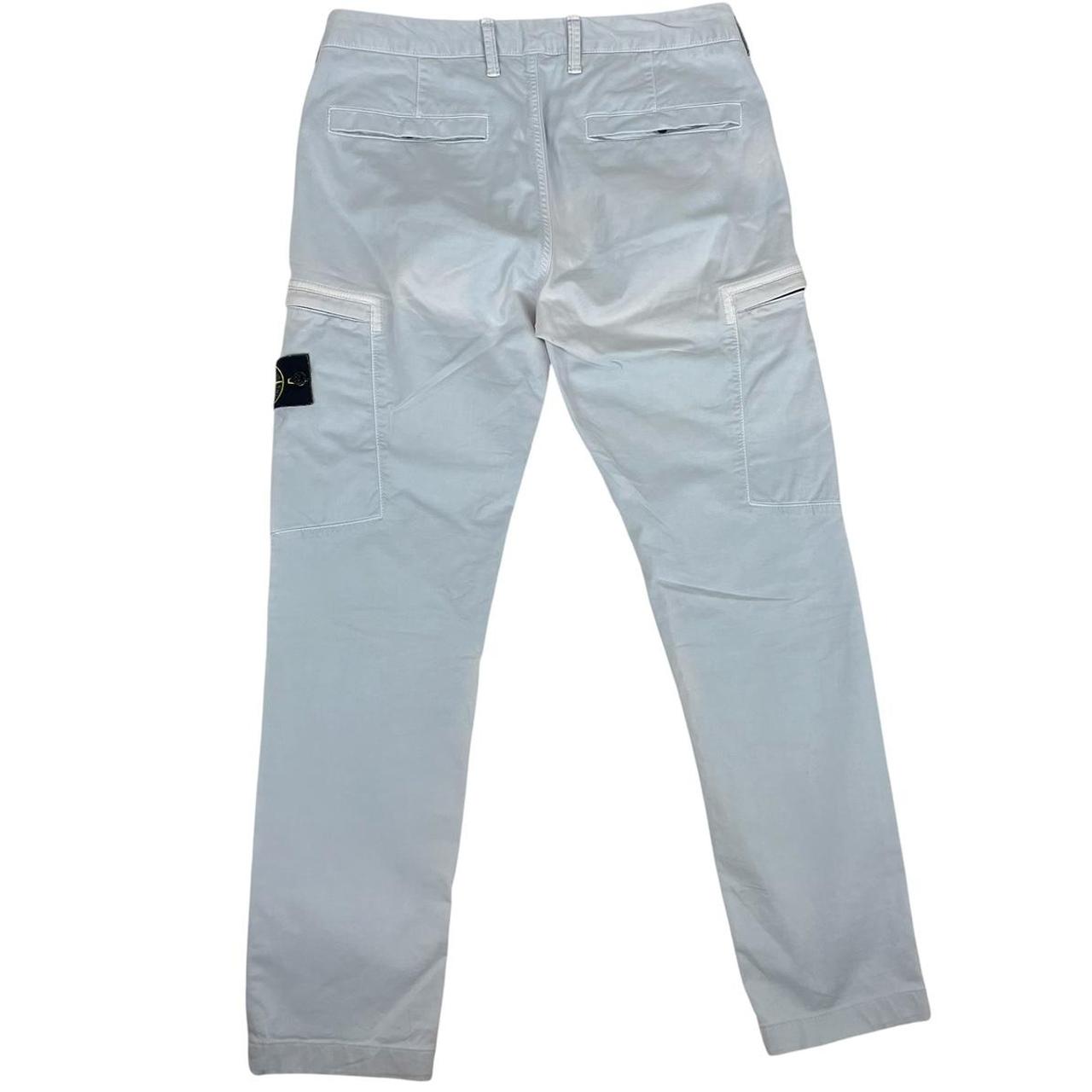 Stone Island SS 2020 Light Blue Skinny Fit Cargo Trousers